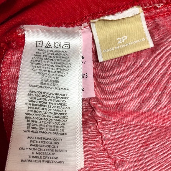 Micheal Kors Skinny Jeans Red Denim Size 2P - Picture 7 of 8